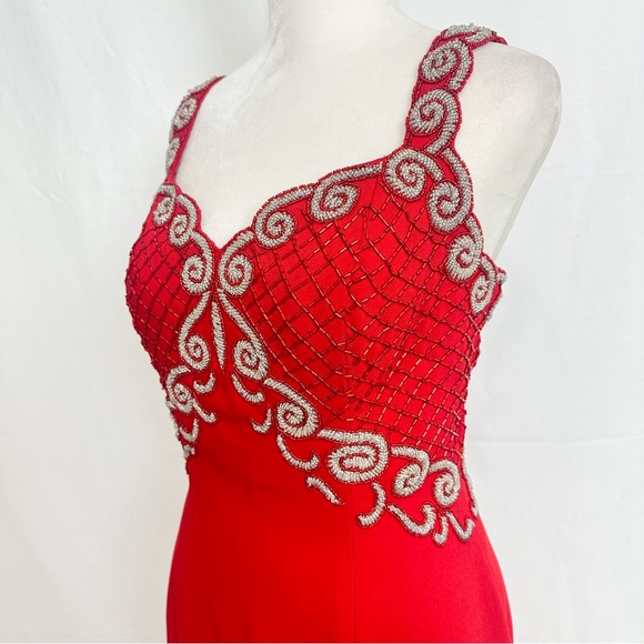 Vintage Red Evening Gown - Picture 4 of 8